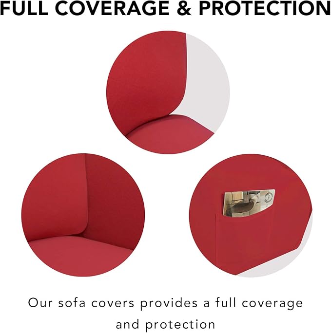 PureFit Super Stretch Sofa Slipcover – Spandex Non Slip Soft Couch Sofa Cover - Image 3