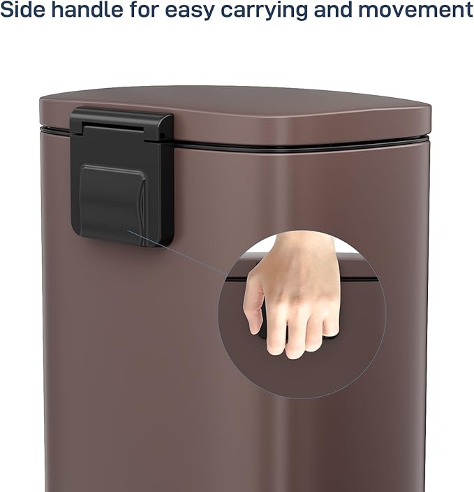 Arlopu 8 Gallon Step Trash Can, Stainless Steel Garbage Bin, Soft-Close Rubbish - Image 5
