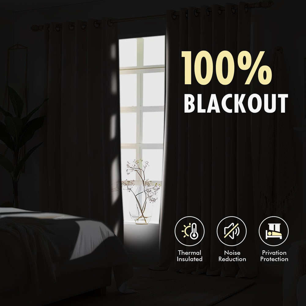 MIULEE Olive Green Pinch Pleated 100% Blackout Linen Curtains 40x96 Inches