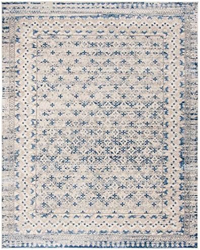 SAFAVIEH Brentwood Collection Area Rug - 9' x 12', Light Grey & B...