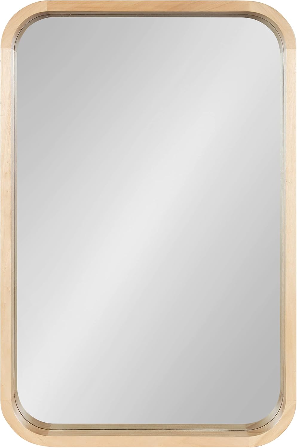 Kate and Laurel Hutton Modern Rounded Rectangle Wall Mirror; 20 x 30; Natural...