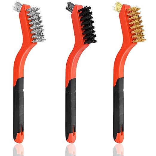 3pcs Wire Brushes for Cleaning Rust, Upgrade Wire Brush Set by Unknown