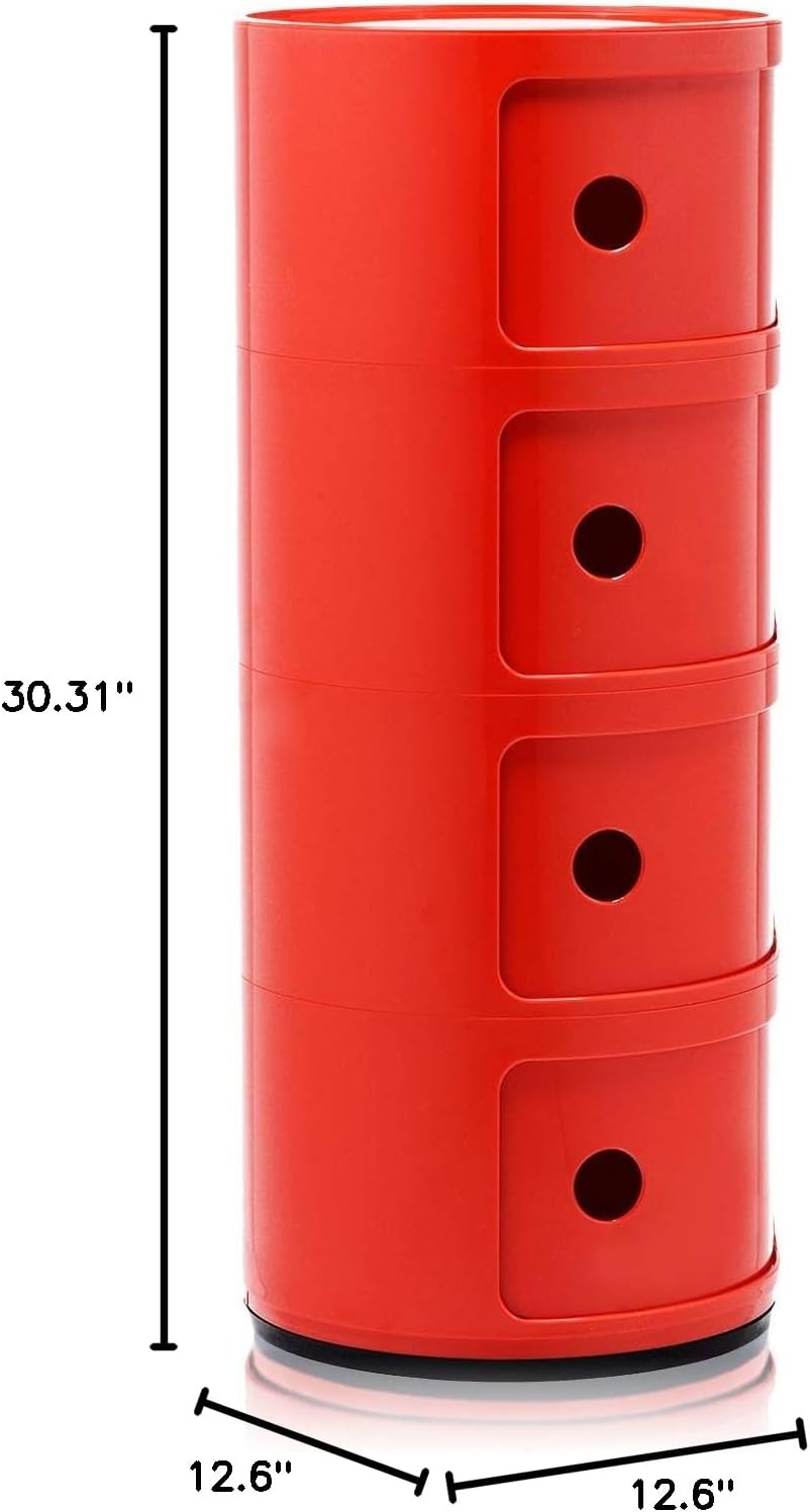 Kartell 0 Componibili, Red, 32x32x77 cm