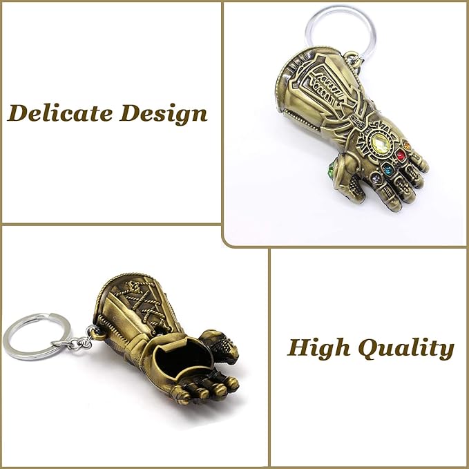 2-Pack Hammer Keychain Bottle Opener and Glove Keychain Bottle Opener, Beer - Image 2