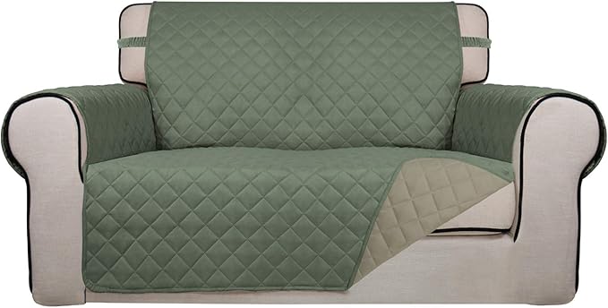 PureFit Reversible Quilted Sofa Cover, Water Resistant Slipcover Furniture by PureFit