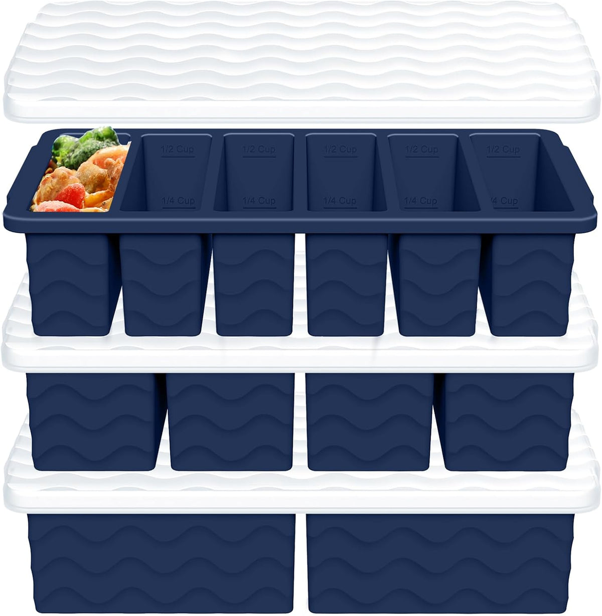 3-Pack Silicone Freezer Trays
