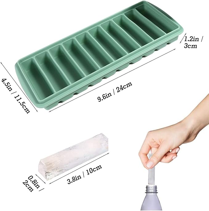 LessMo 2 PCS Ice Cube Tray, Long Ice Stick Tray Silicone - Image 3