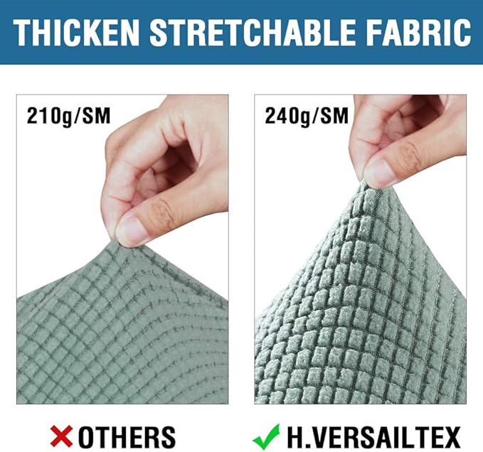 H.VERSAILTEX 3 Piece Stretch Sofa Covers - Image 3