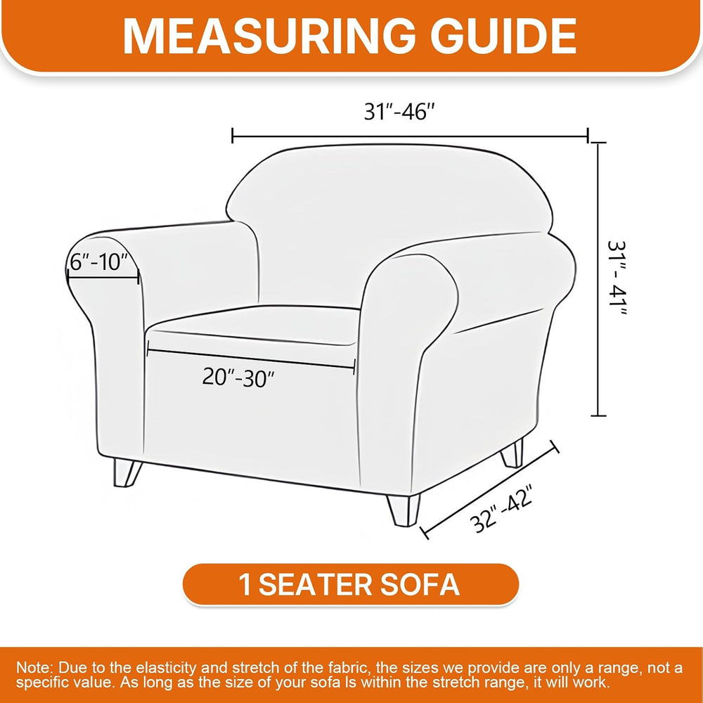 XINEAGE Stretch Armchair Slipcover, Non-Slip Pet Couch Cover,Light Gray