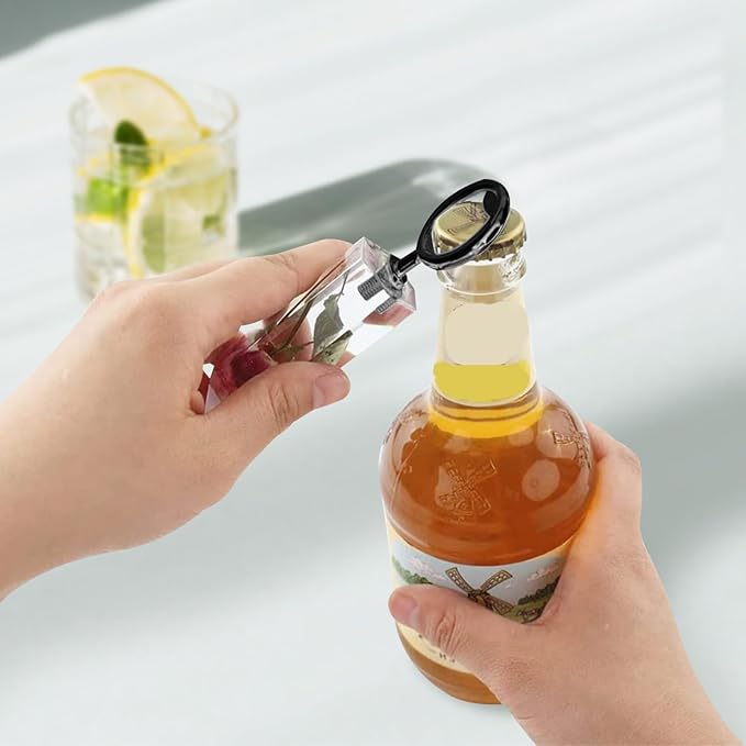 Metal Bottle Opener Kit, DIY Beer Opener Hardware DIY Craft Handmade Wood - Image 2