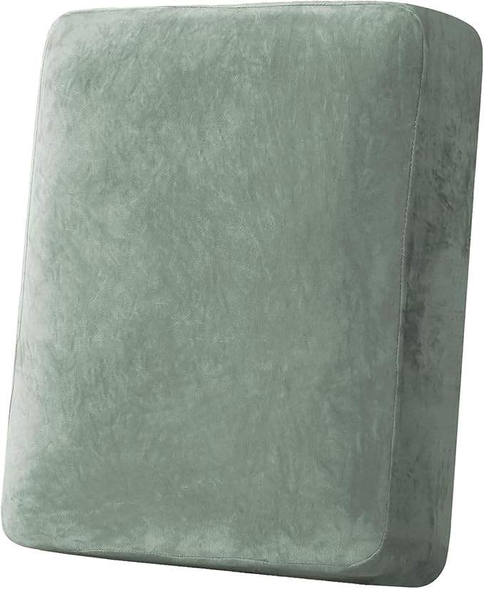 H.VERSAILTEX Velvet Stretch Couch Cushion Cover Plush Cushion Slipcover by HVERSAILTEX