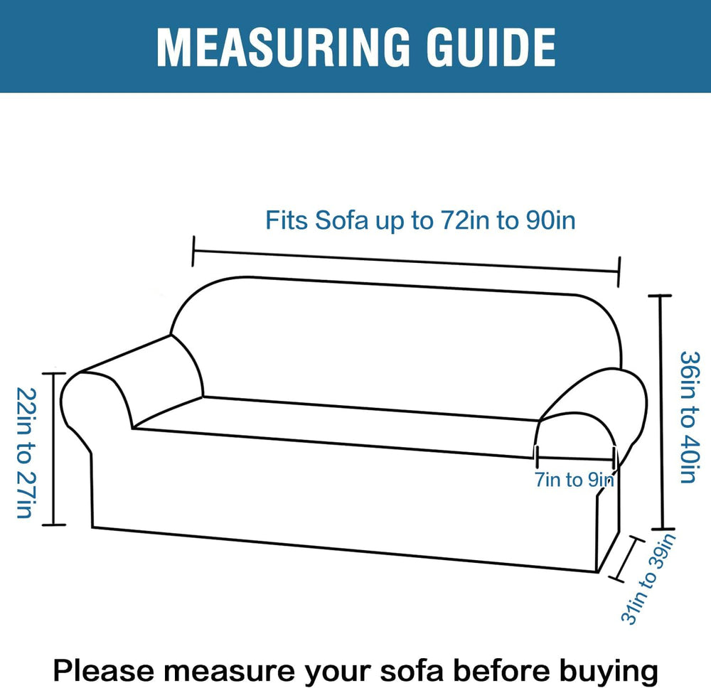 H.VERSAILTEX Stretch Velvet Sofa Covers for 3 Cushion Couch Covers Sofa Slipc...