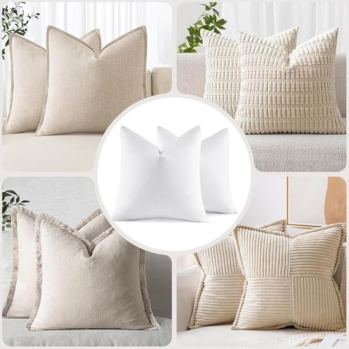 MIULEE 16x16 Pillow Inserts, Decorative Fluffy Throw Pillow Inserts Cotton - Image 7
