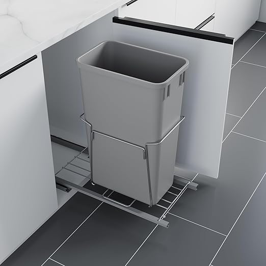 Dowell B15 Aluminum Base Wastebasket Pullout - Image 2