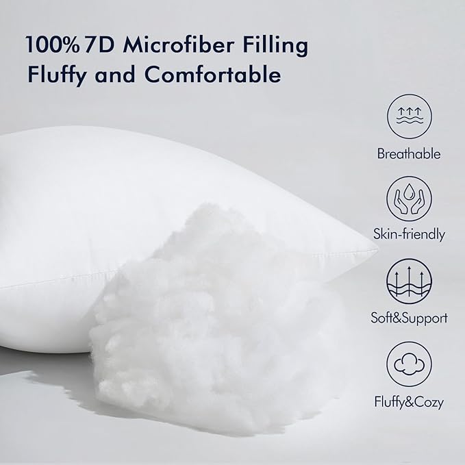 MIULEE Throw Pillow Insert Premium Pillow Stuffer Sham Rectangle Form - Image 2