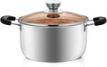 P&P CHEF 4 Qt Stockpot with Lid, Stainless Steel Cooking Stock Pot by PPCHEF