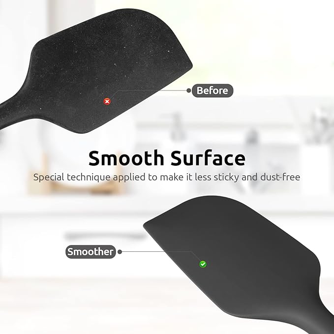 Heat Resistant Silicone Large Spatula: U-Taste 600ºF High Heat Flexible 11.38in - Image 7