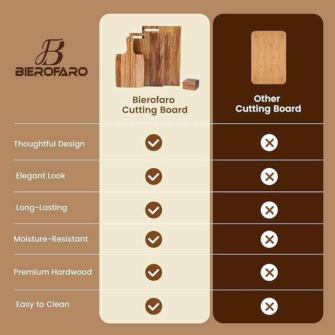 Acacia Wood Cutting Board Set of 3