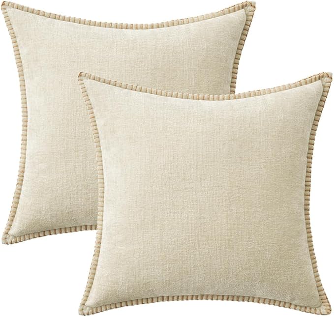MIULEE Pack of 2 Christmas Pillow Covers 20x20 Inch Cream White Farmhouse - Image 6