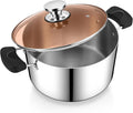 P&P CHEF 6 Qt Stockpot with Lid, Stainless Steel Cooking Stock Pot by PPCHEF
