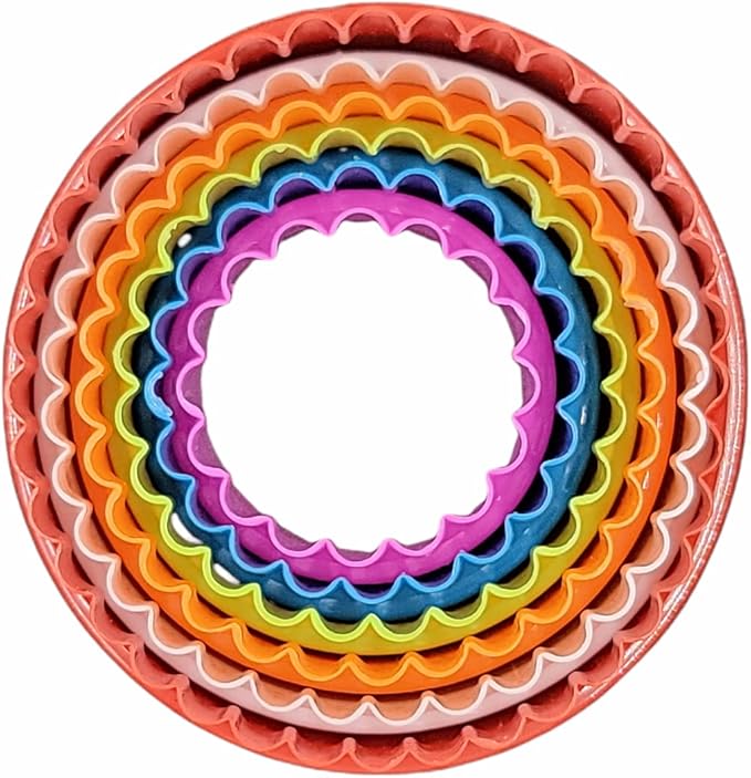 Handy Housewares 6pc Scalloped Biscuit/Cookie Dough Cutter Set, Round & Flower - Image 6