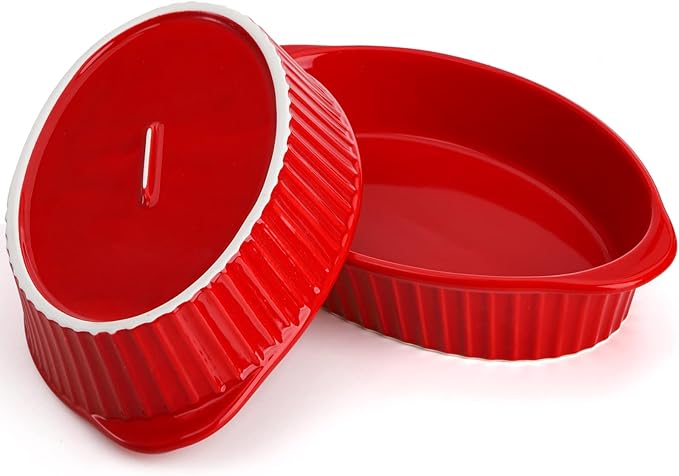 Foraineam 4 Pcs 15 oz Porcelain Oval Baking Dish Set, 8.7 x 5.3 x 1.7 inch Oven - Image 8