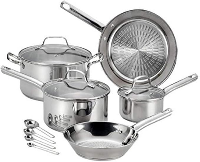 T-fal Performa Stainless Steel Cookware Set 12 Piece Induction Oven Broiler by T-falbrand