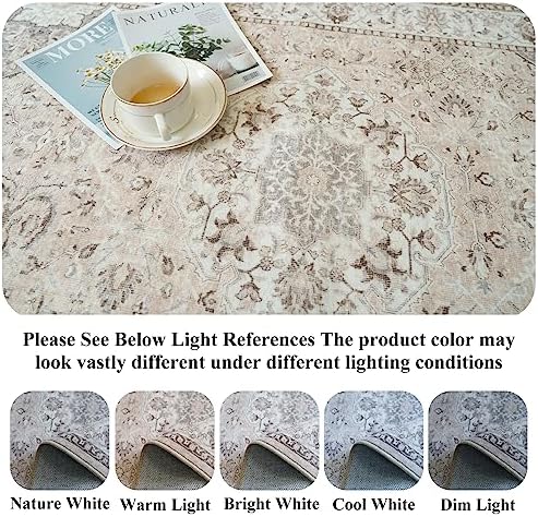 Washable Large 9x12 Area Rug - Living Room Oriental Non Slip Soft Rugs Indoor...