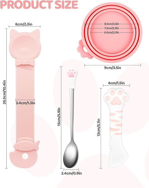 5 PCS Cat Food Can Covers Lids Set, Silicone Pet Food Can Lids - Image 2
