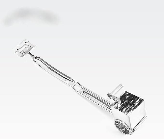 Handheld Cheese Grater Shredder, Stainless Steel | Effortless Hand Crank Rotary - Image 3