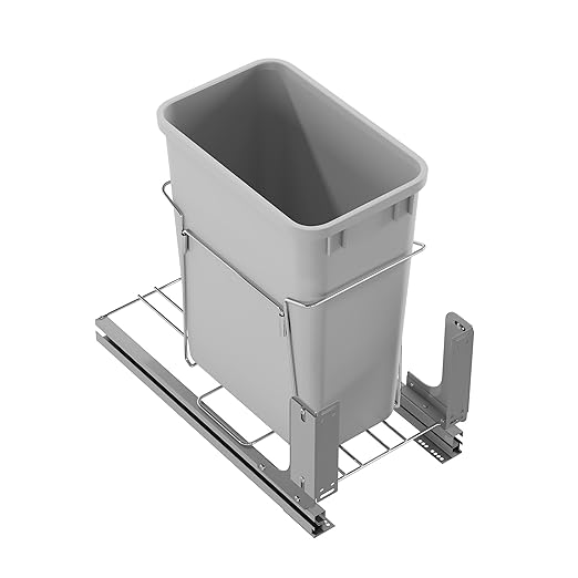 Dowell B15 Aluminum Base Wastebasket Pullout
