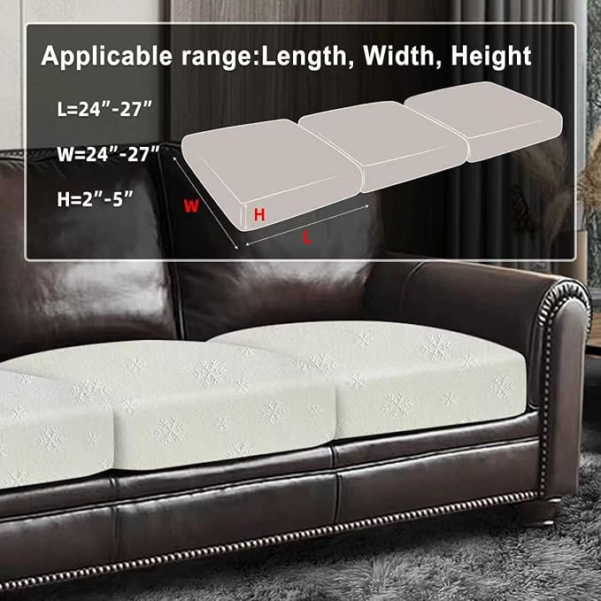 Couch Cushion Covers Sofa Seat Slipcovers Sets Couches Furniture Protector - Image 3