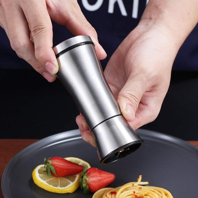 Kyraton Salt and Pepper Shakers, Stainless Steel Salt and Pepper Grinders - Image 5