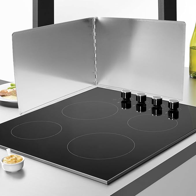 Kichvoe Stainless Steel Oil Splash Baffle 31.49X11.81 Inch Foldable Stove - Image 2