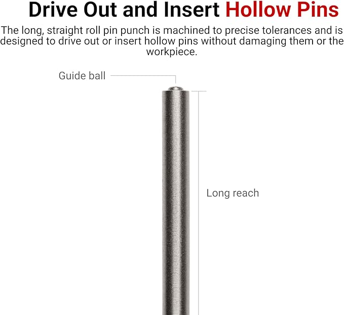 TEKTON 1/16 Inch Roll Pin Punch | 66061 | Made in USA - Image 2