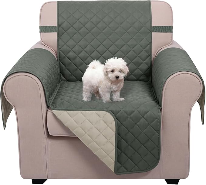 U-NICE HOME Reversible Oversized Chair Covers Quilted Water Repellent Pet by U-NICEHOME