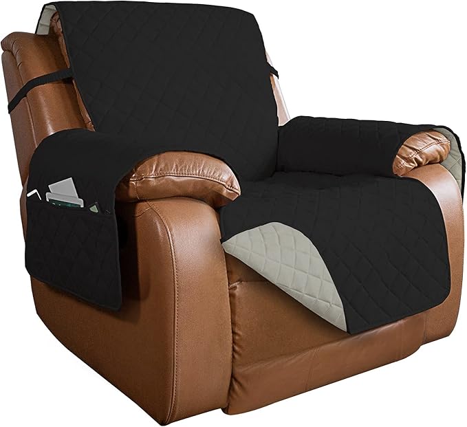 PureFit Reversible Quilted Oversized Recliner Sofa Cover, Water Resistant by PureFit