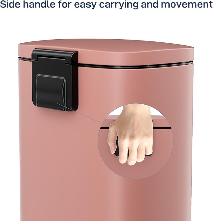Arlopu 8/13.2 Gallon Step Trash Can, Stainless Steel Garbage Bin, Soft-Close - Image 5