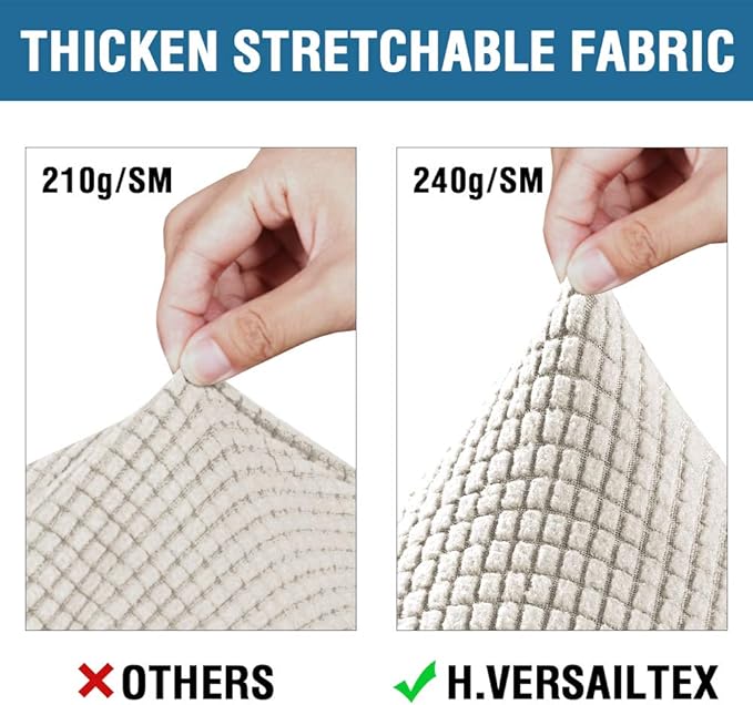H.VERSAILTEX 3 Piece Stretch Sofa Covers - Image 5