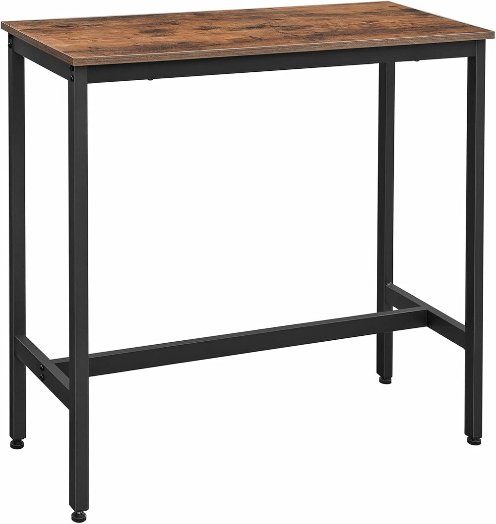 VASAGLE Bar Table 15.7 x 39.4 x 35.4 Inches, Rustic Brown and Ink Black ULBT1...