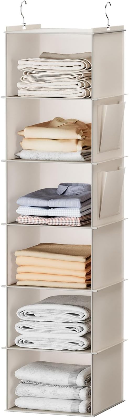 YOUDENOVA Hanging Closet Organizer, 6-Shelf Closet Hanging Storage by YOUDENOVA