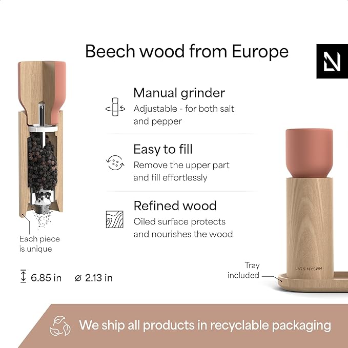 LARS NYSØM Wooden Salt and Pepper Grinder Set Manual - Image 4