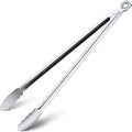 Grill Tongs - 17 Inch Extra Long BBQ Tongs, Heat Resistant Stainless Steel by HE-SANQI