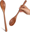 HANSGO Wooden Spoons for Cooking, 12Inch Wood Serving Spoons for Nonstick Pans by HansGo