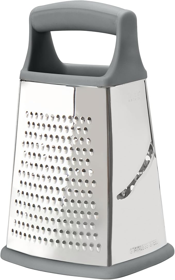 Tovolo Box Grater 4 Sided Large Stainless Steel Cheese Grater by Tovolo