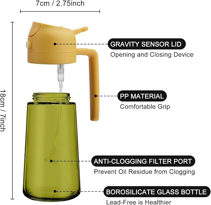 2 In 1 Oil Dispenser And Oil Sprayer, 16 Oz/470 Ml Oil Dispenser - Image 5