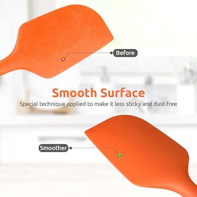Heat Resistant Silicone Large Spatula: U-Taste 600ºF High Heat Flexible 11.38in - Image 7