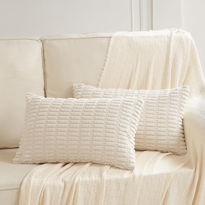 Fancy Homi 4 Packs Boho Cream Decorative Throw Pillow Covers 14x24 Inch - Image 6