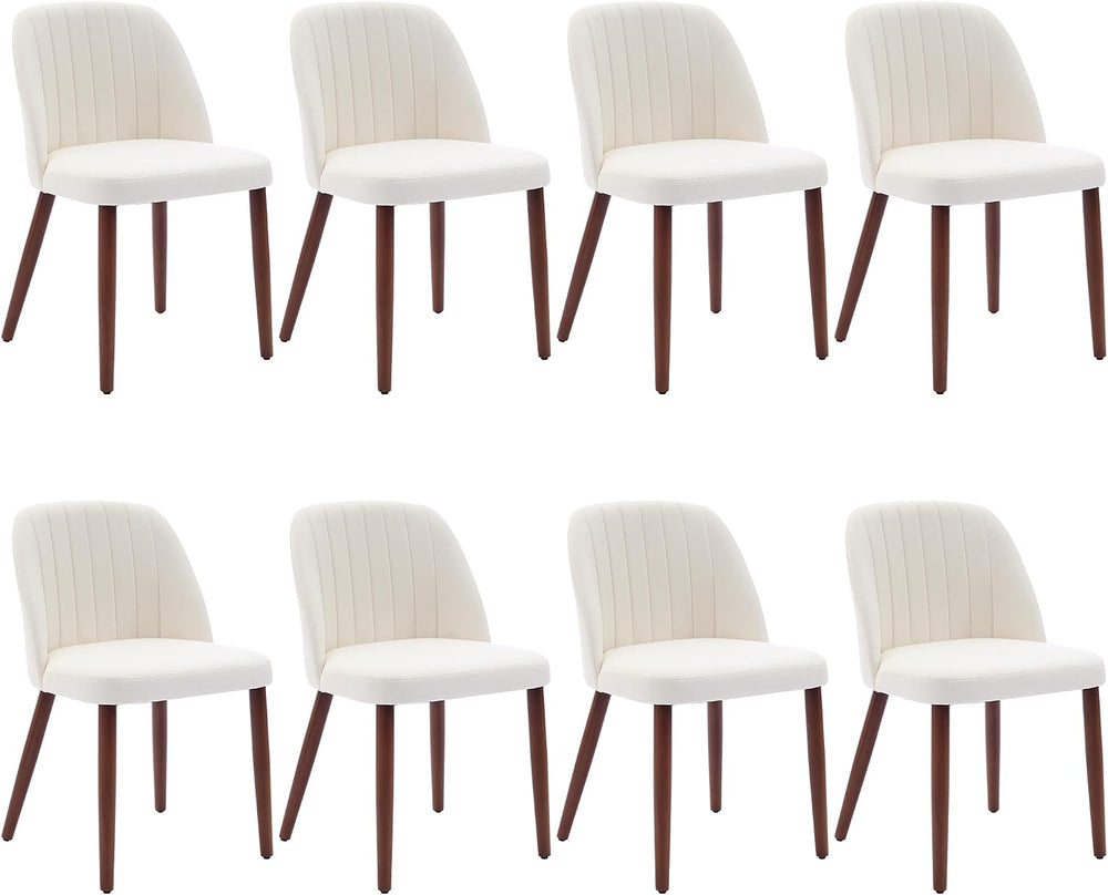 Wooden Dining Chairs Set of 8, Upholstered Kitchen Dining Room Chairs with Pa...