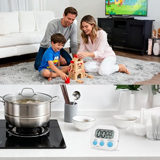 Digital Kitchen Timer, Magnetic Countdown Minute Simple Timer - Image 3